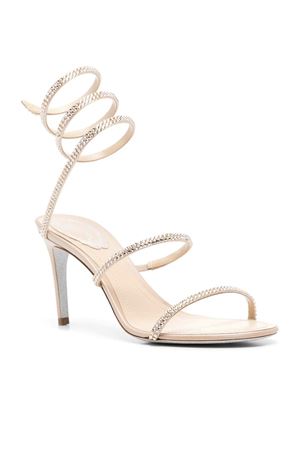 Sandalo Cleo in raso beige RENE CAOVILLA | C12369080R001V104BEIGE